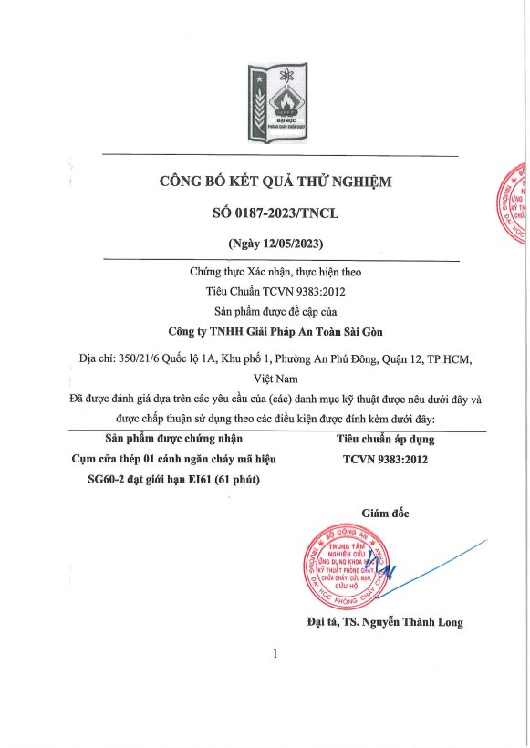 Công Bố Kết Quả Thử Nghiệm